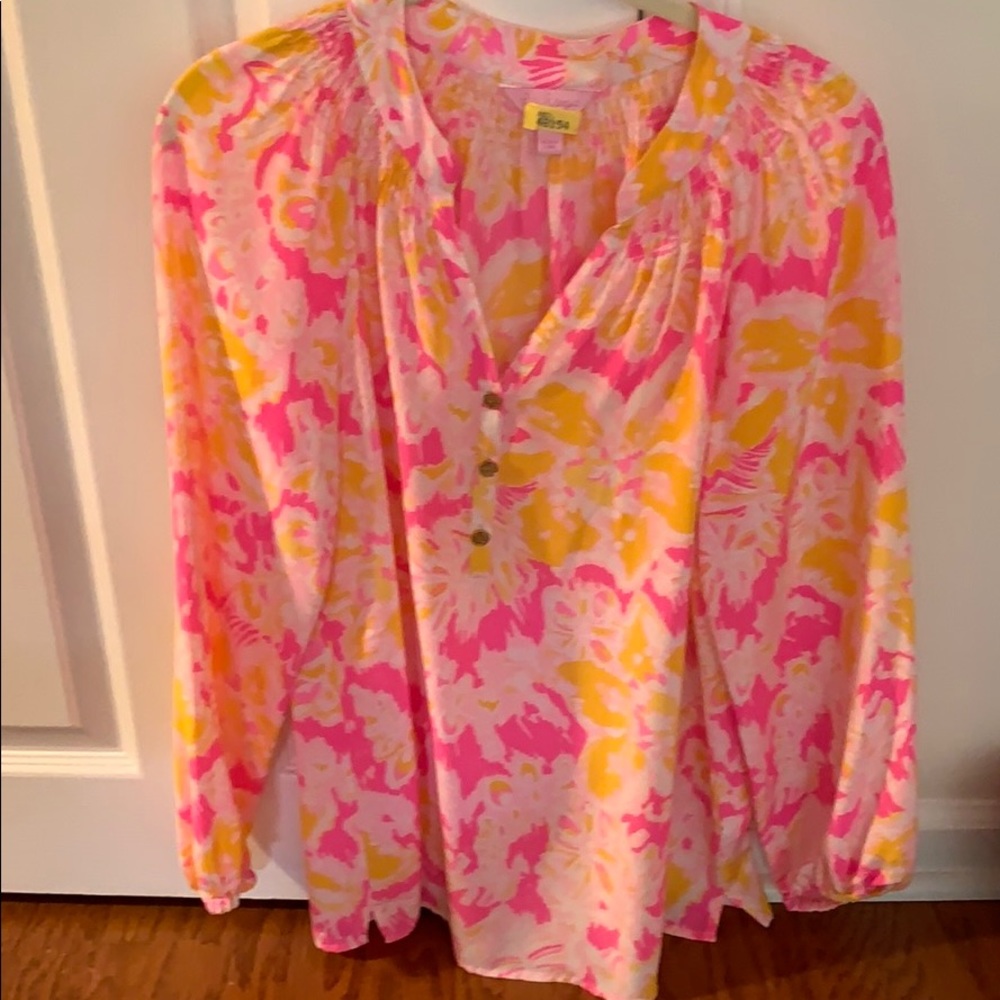 Lilly Pulitzer silk Elsa top